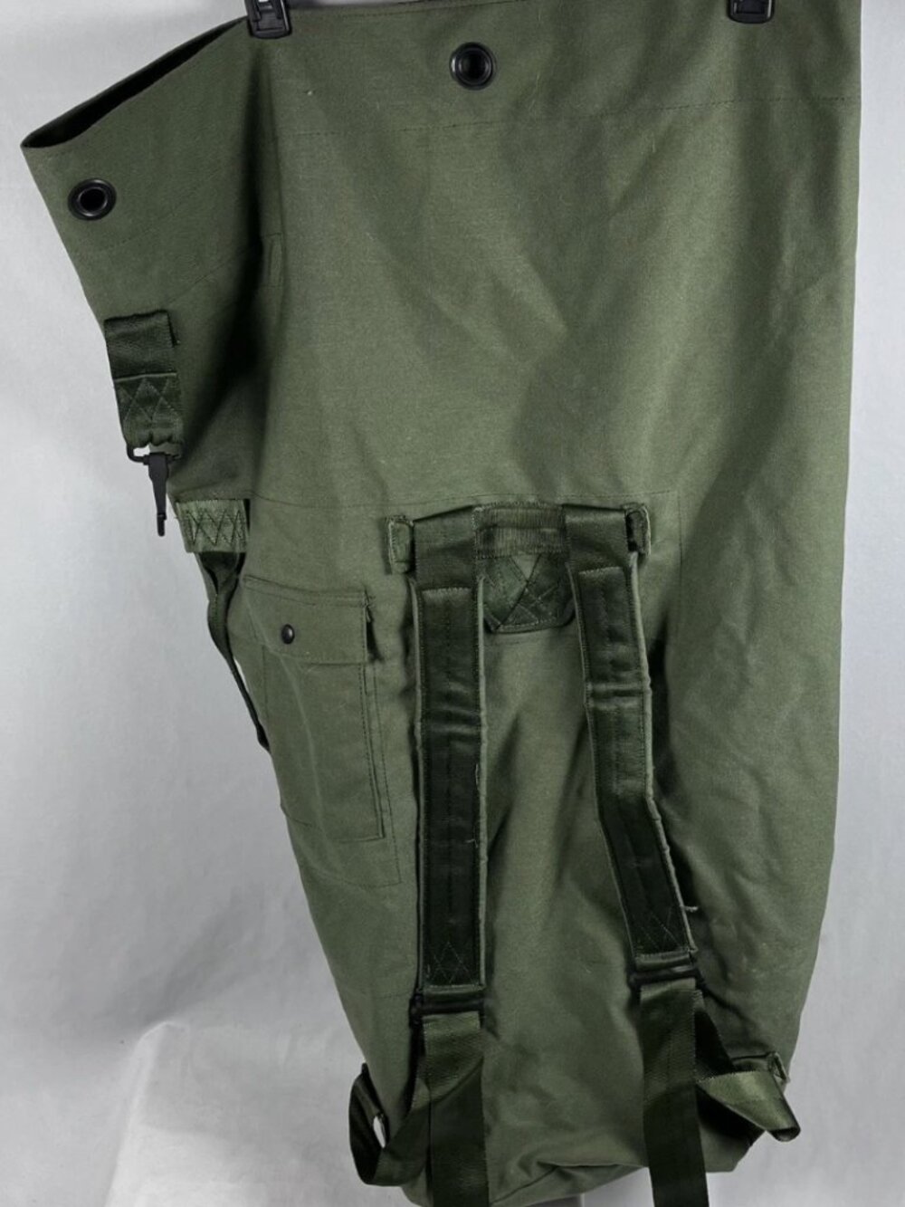Authentic USGI Military OD Green Enhanced Duffle Bag Sea Bag Stenciled Backpack